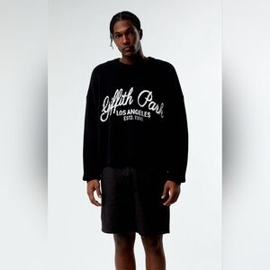 PacSun Black Crewneck Sweater with White Text‎